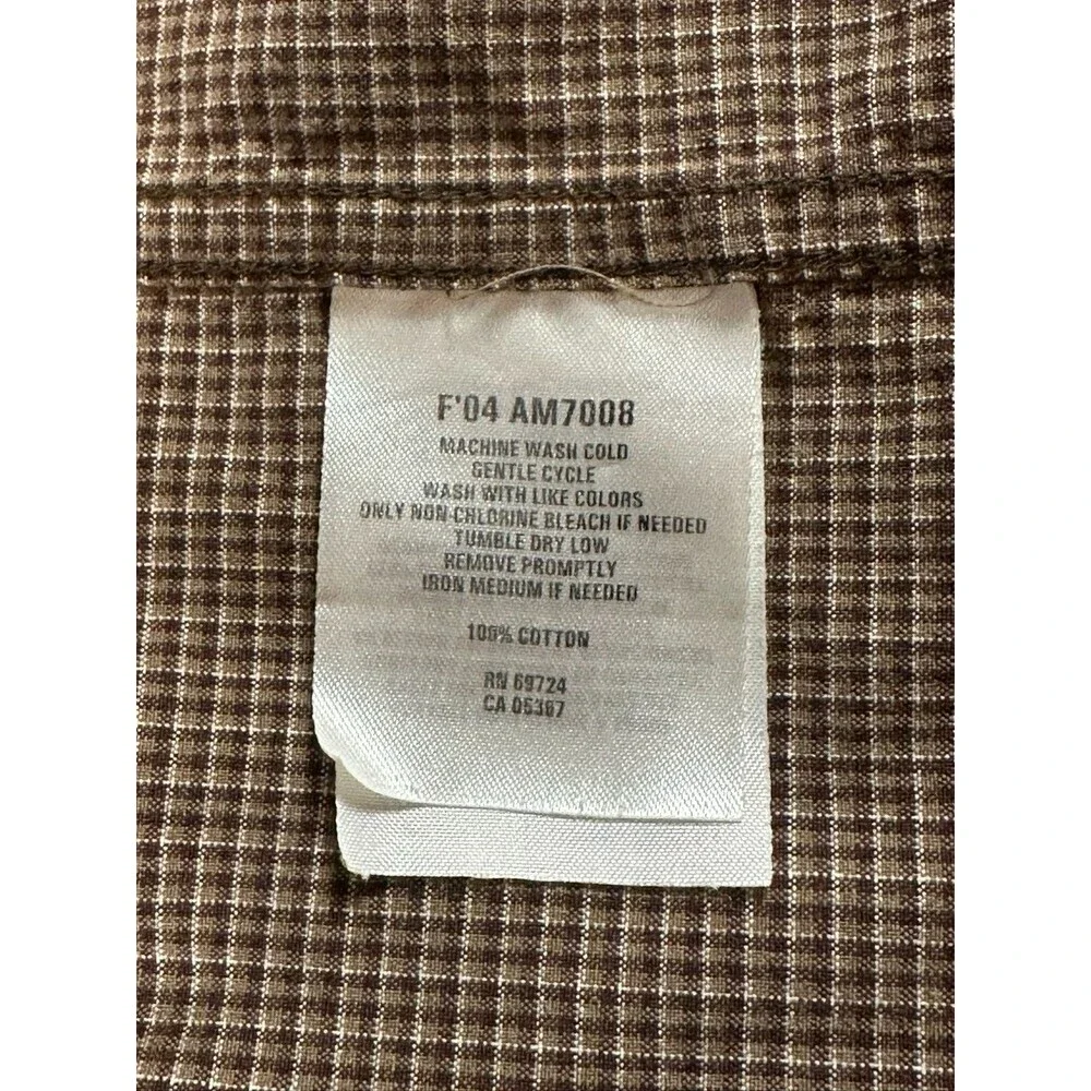 VTG Columbia Long Sleeve Button Down Shirt Men's XL Brown Plaid 100% Cotton